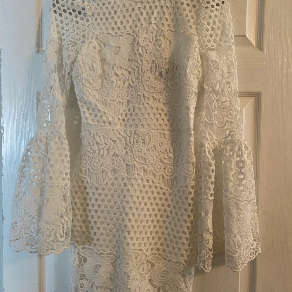 Lulus White Lace Dress Size Small
